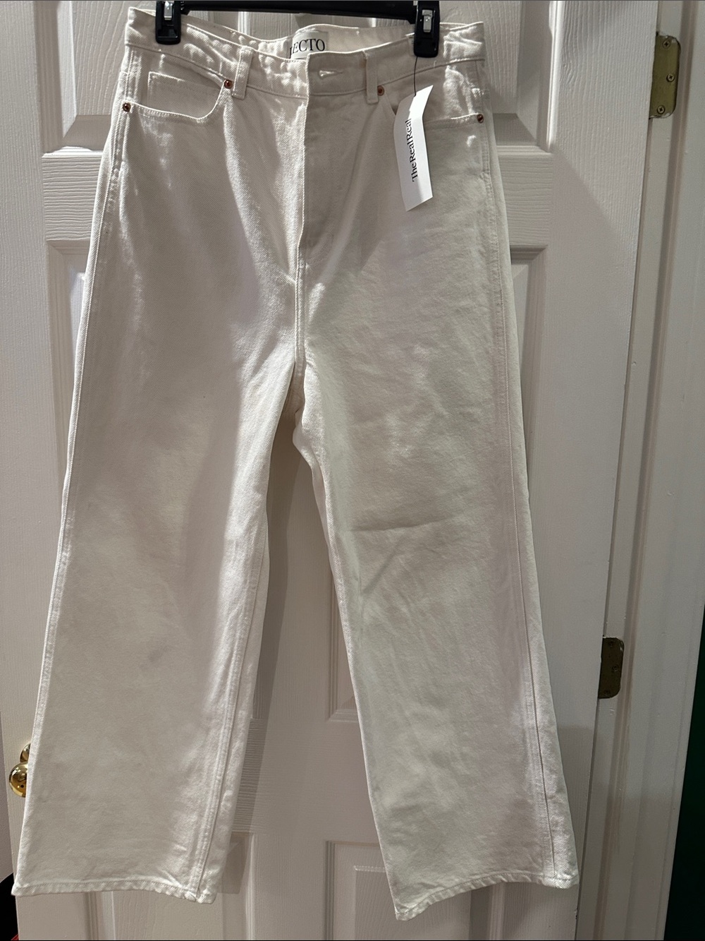 White Wide-Leg Jeans